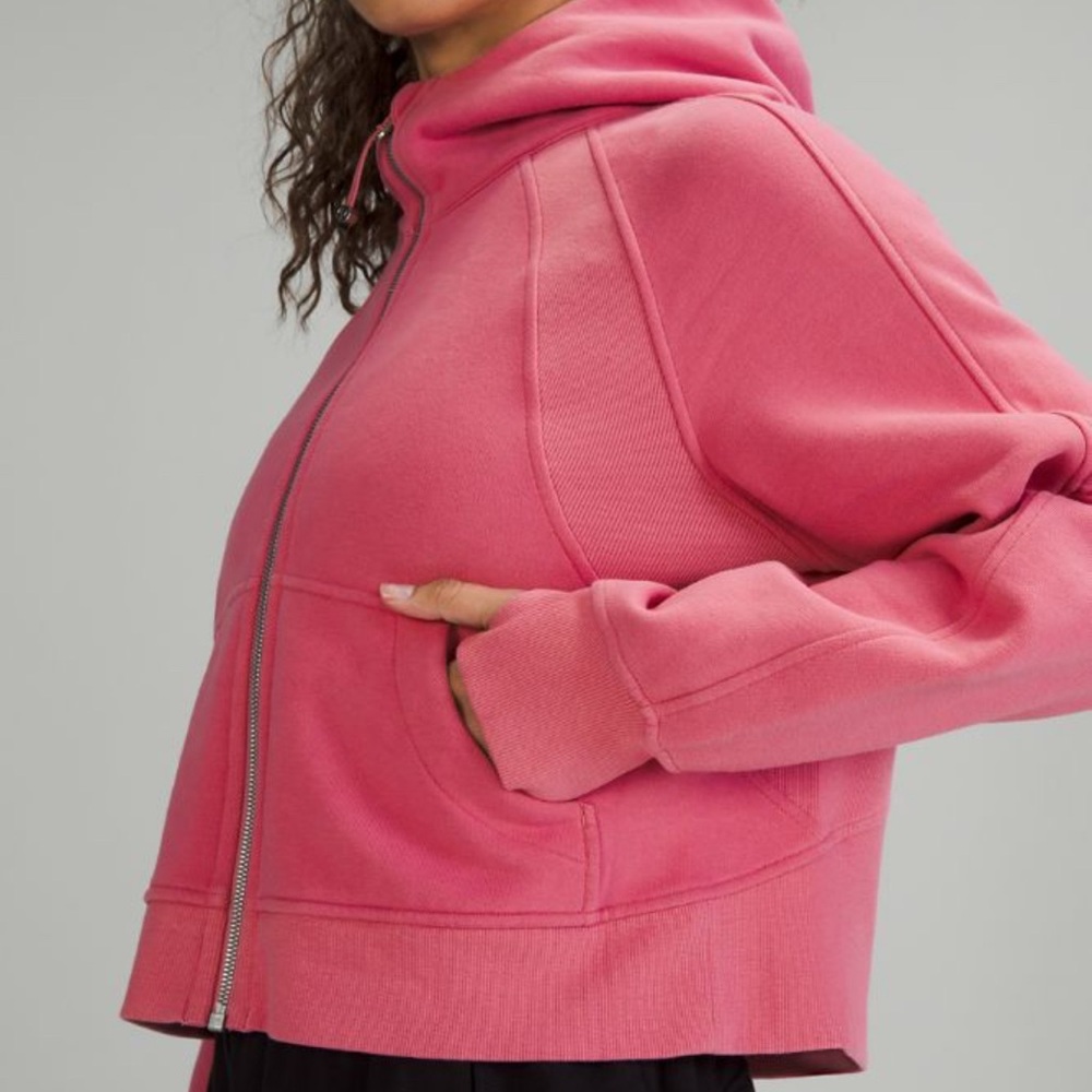 Lululemon Athletica Pink Scuba Oversized Full Zip Hoodie - Picture 2 of 8
